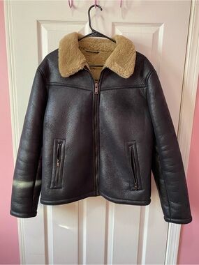 Zara Men Vintage RARE Biker Jacket Heavy Warm Jacket Winter Jacket Size Large